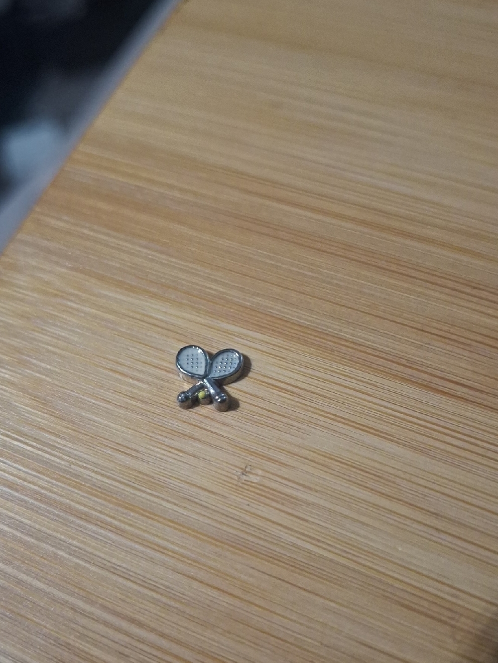 Pair Of Tennis Raquets Charm For Floating Lockets